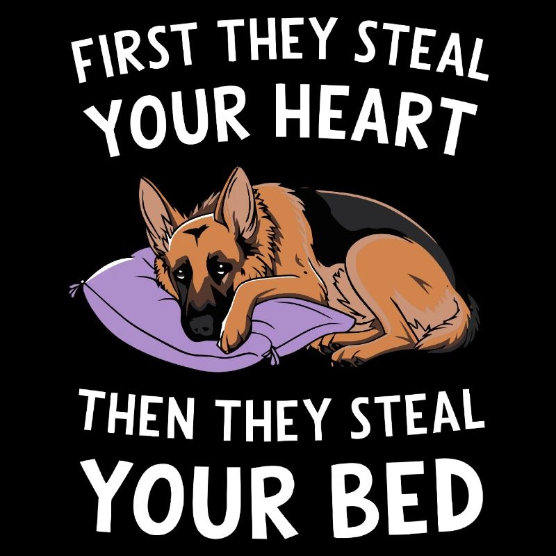 German Shepherd Steals Heart and Bed