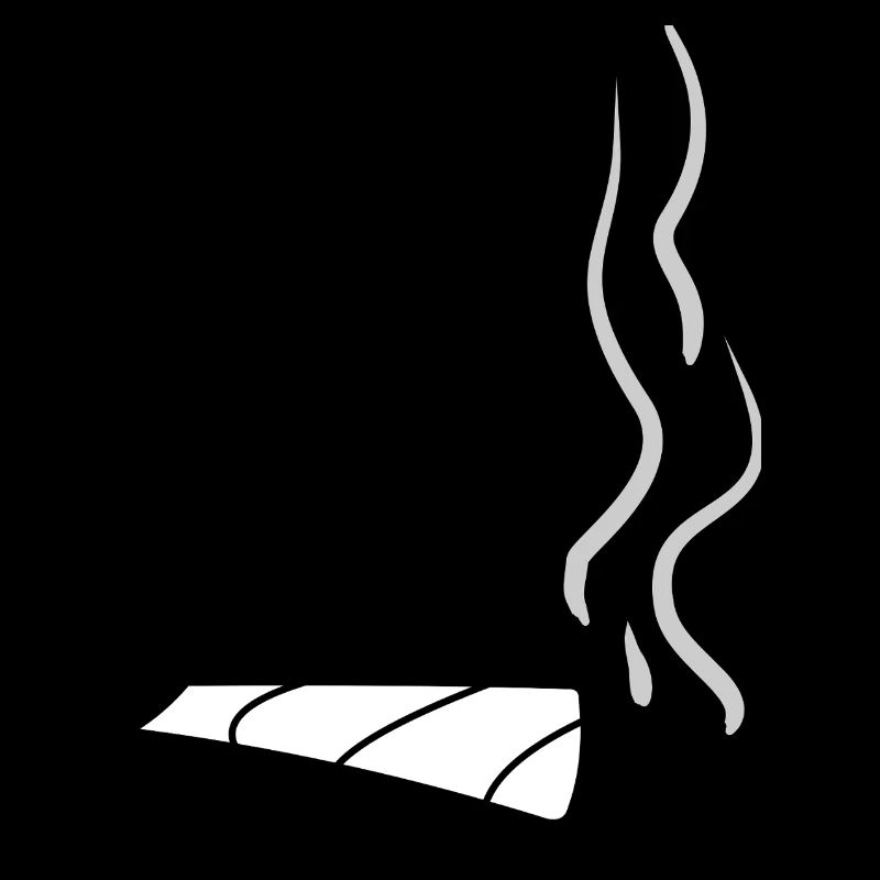 Joint blanc avec de la fumée – symbole de la marijuana
