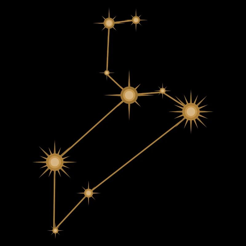 Sternbild Löwe Sternzeichen Sternzeichen Golden