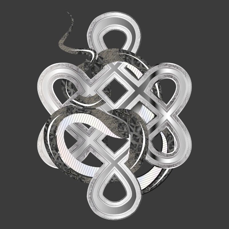 Snake knot in silver look – mystical & noble