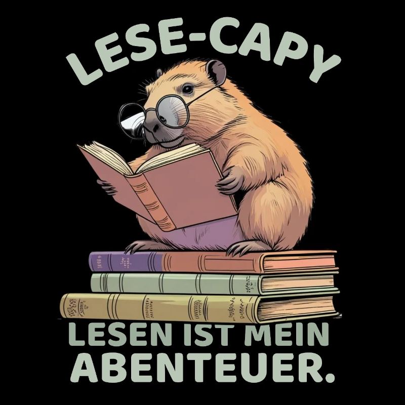 Lese - Capybara: Der Bücherwurm
