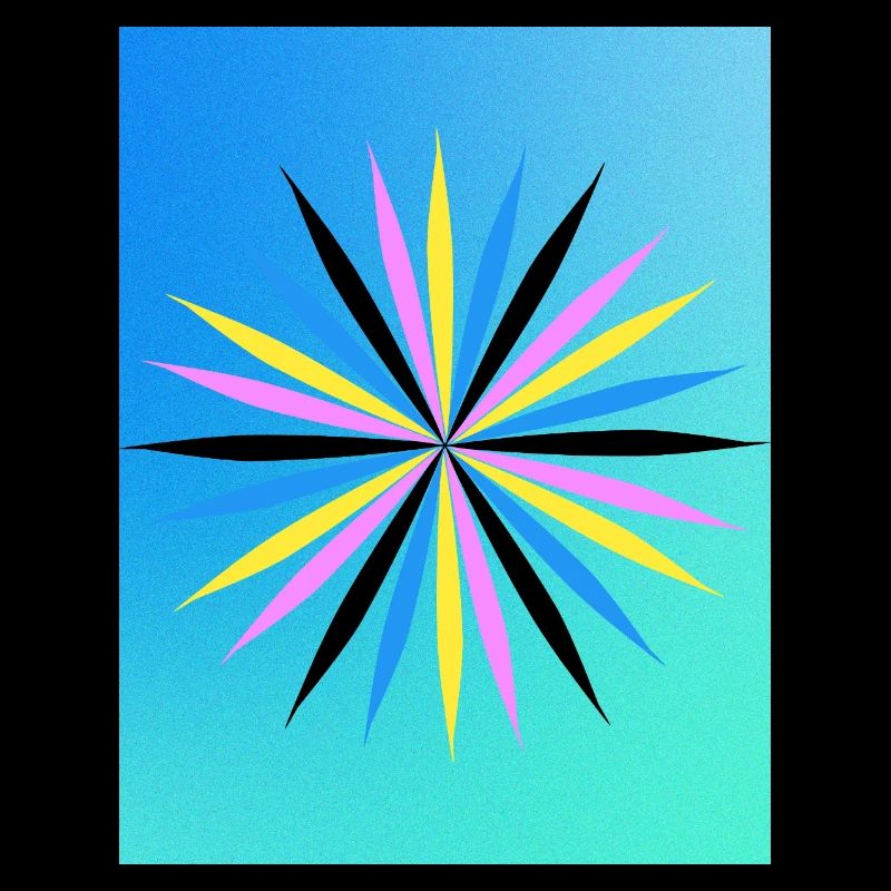 Lebendiges geometrisches Starburst-Design