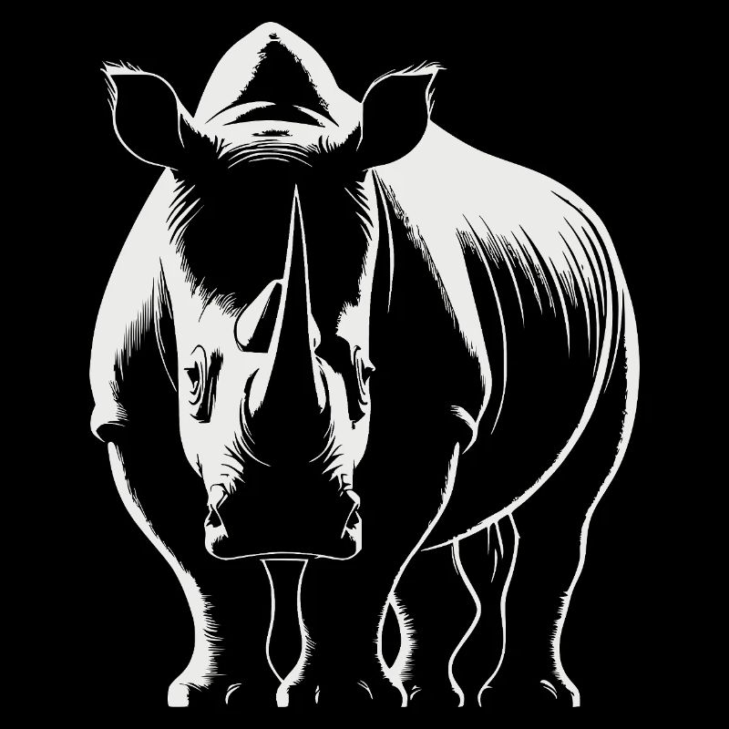Starkes Nashorn – Wildlife Illustration