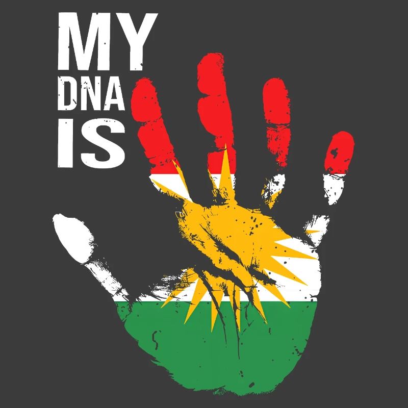 Kurdes du Kurdistan Conception à la main avec drapeau