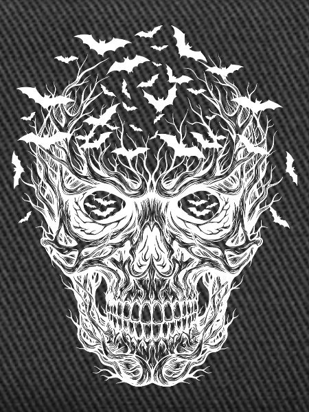 Fledermaus-Schädel-Grafik Halloween