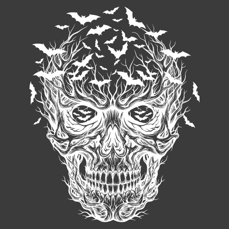 Fledermaus-Schädel-Grafik Halloween