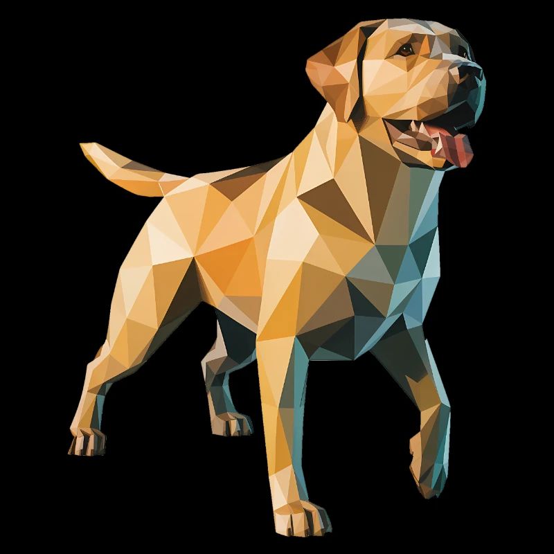 Labrador Retriever - Cooles Low Poly Logo