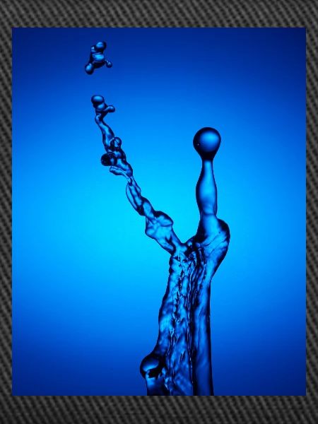 Blue Water Splash Abstract