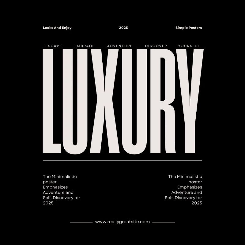 Typographie majuscule de luxe
