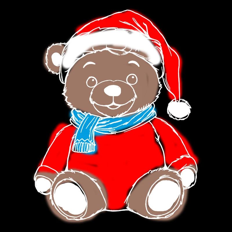 Noël ours en peluche avec écharpe Noël