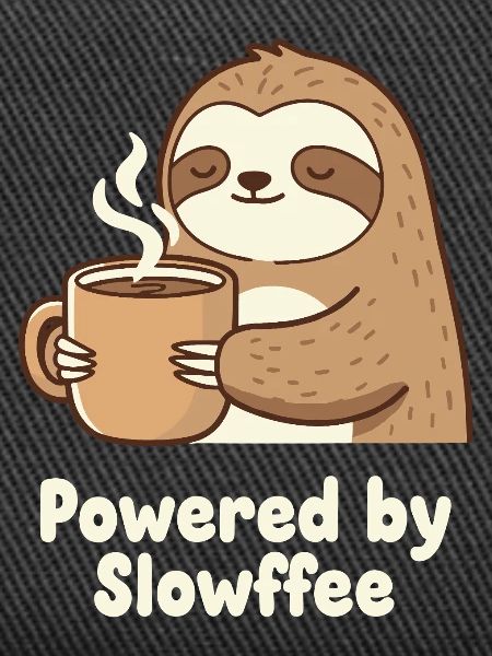 Faultier Kaffee Power Illustration