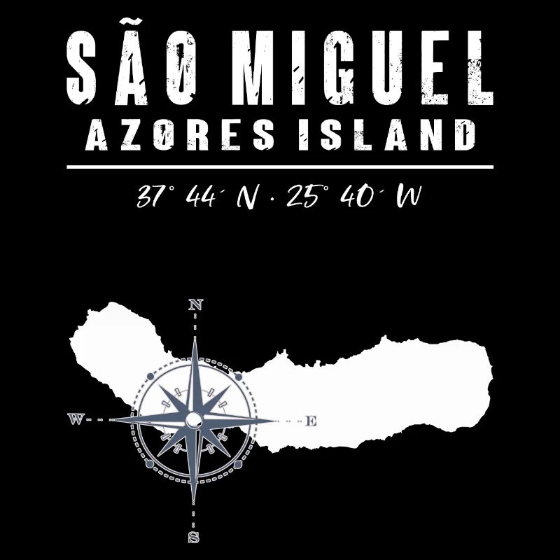 São Miguel Azores Compass Retro