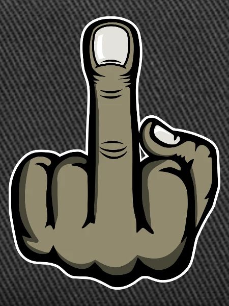 Mittelfinger Grafik Sticker