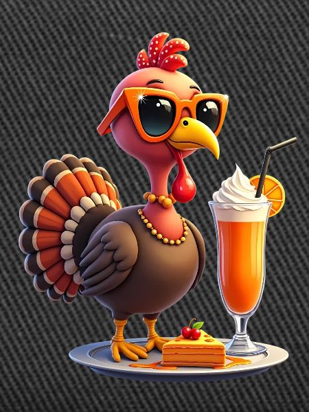 Thanksgiving Truthahn Mit Sonnenbrille