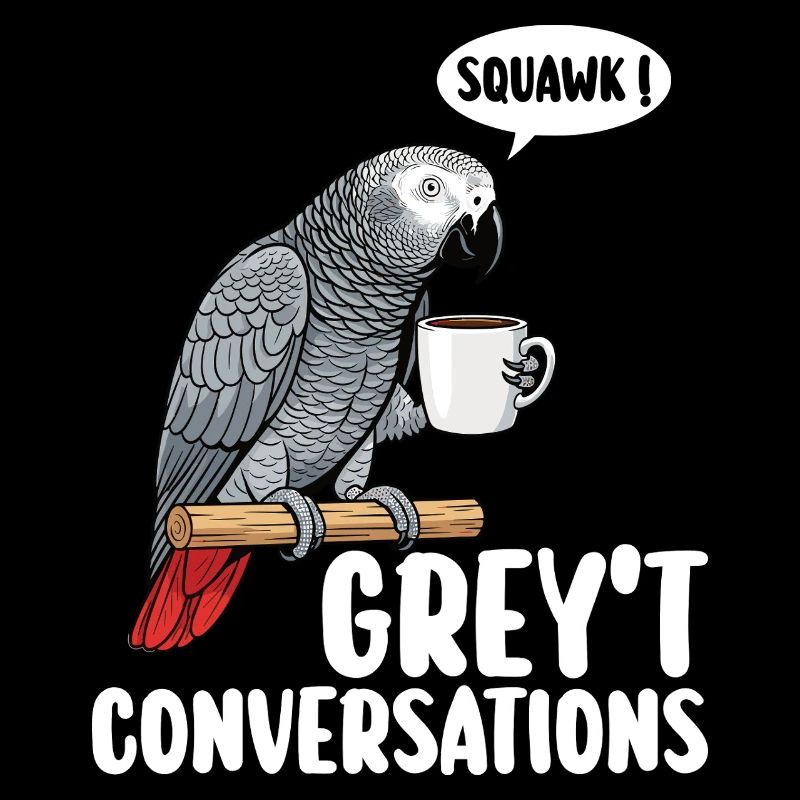 African Grey Parrot Bird Humor