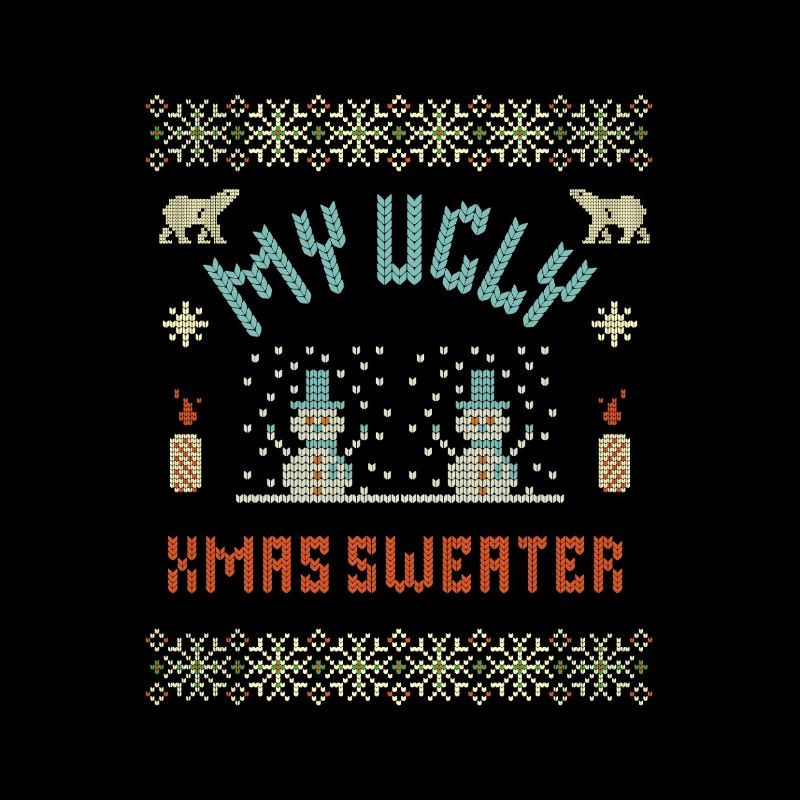 Mon pull de Noël moche – Décoration de Noël drôle en pixels