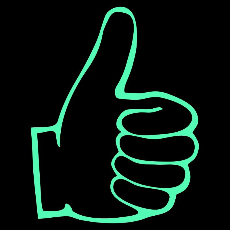 Neon Daumen Hoch Outline