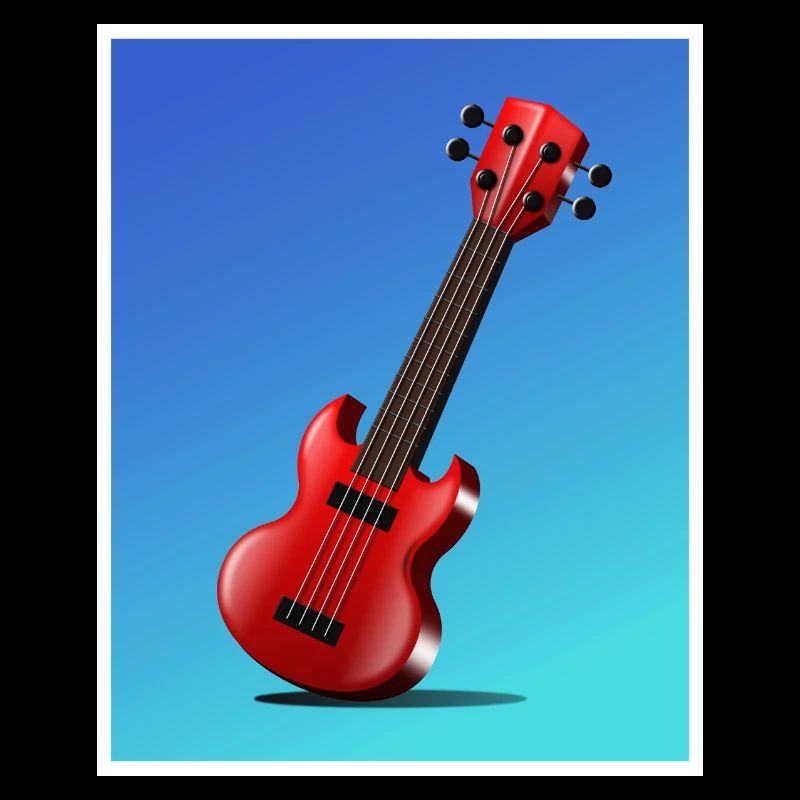 Affiche de guitare de dessin animé