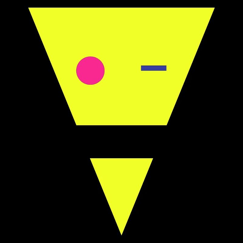 Neon Geometric Silhouette