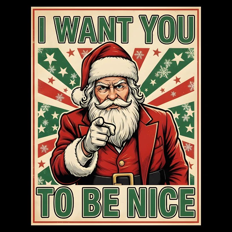 Weihnachts-Santa Sei Nett Lustig