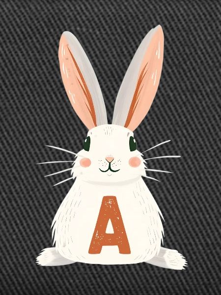 A -Letter - Bunny - Personalizable