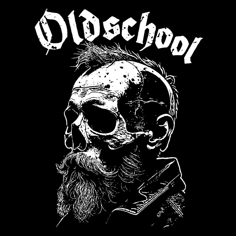 Old School Bart Schädel Portrait