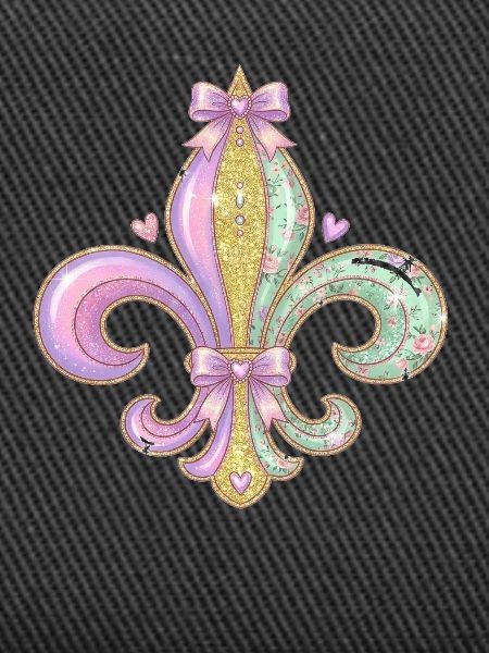 Pastell Glitzer Fleurdelis
