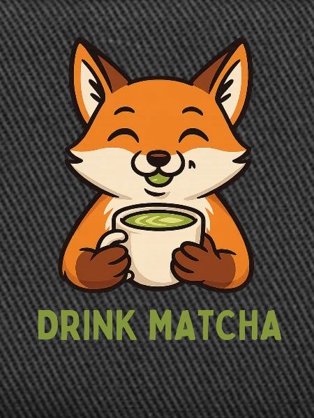 Fox enjoys matcha