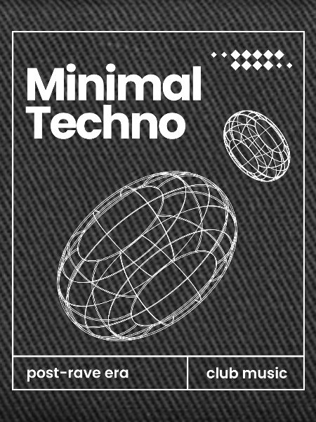 Minimal-Techno-Musik-Sphären-Design