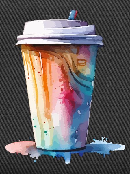 Cappuccino Kaffee Becher Kunst