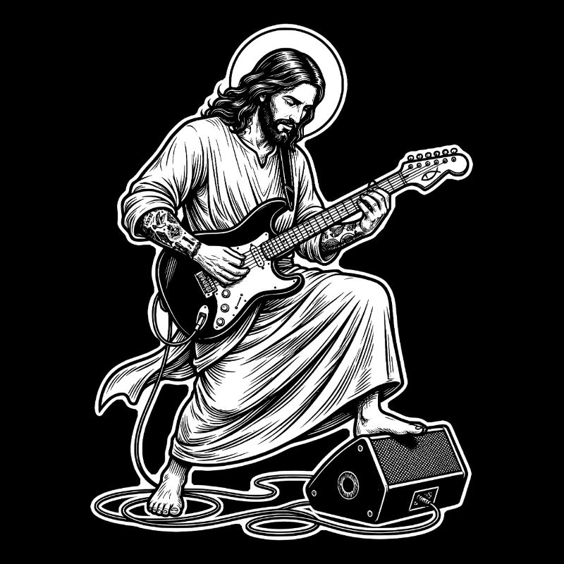 Guitar Jesus - Mème drôle de rock chrétien