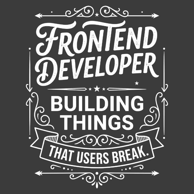 Frontend Entwickler baut Dinge