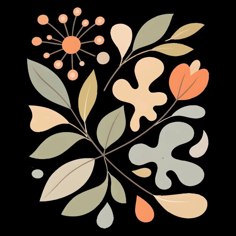 Illustration abstraite de motifs floraux