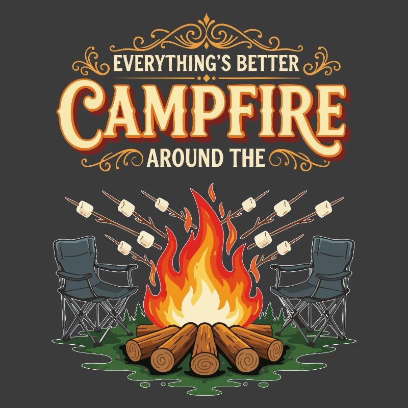 Campfire Marshmallow Everything Better Camping