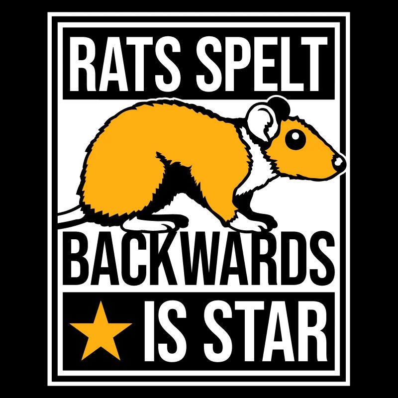 Rats Orthographié à l’envers est Star Lustiger Ratte Spruch