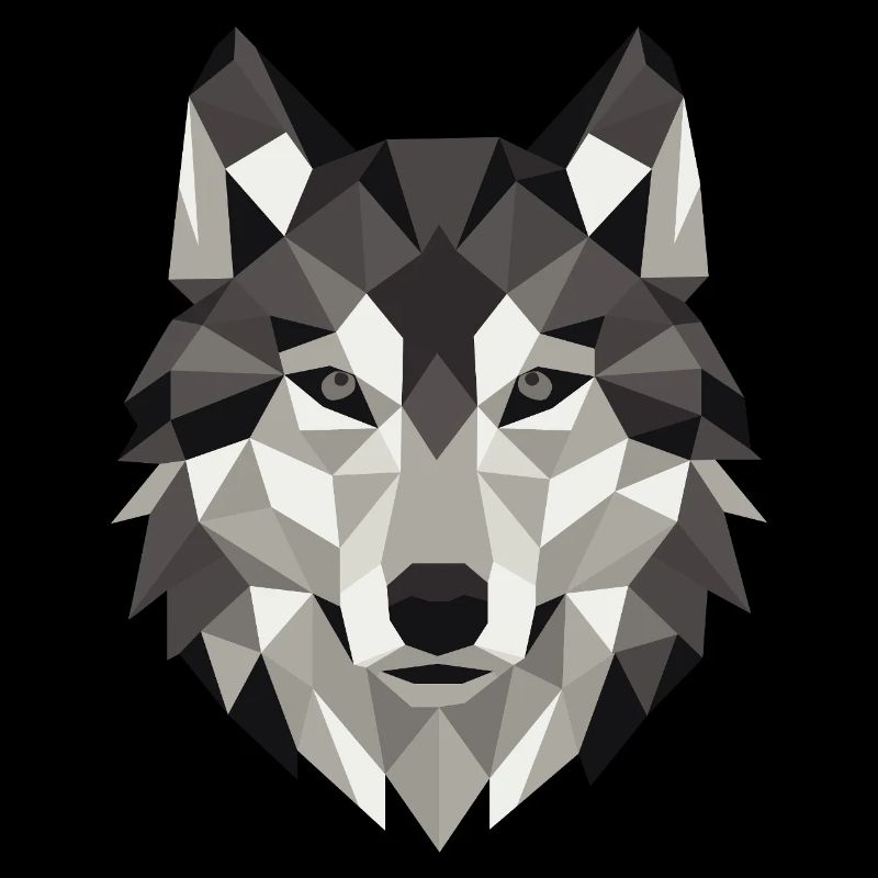 Wolf Head Lowpoly Geometry