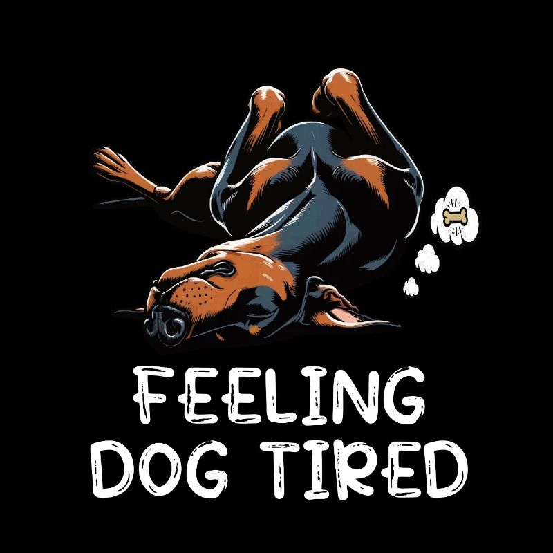Se sentir fatigué par le chien Propriétaire de doberman