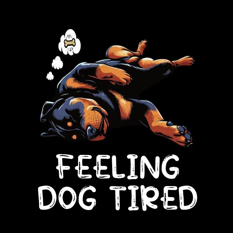 Feeling Dog Tired Rottweiler Rottweilerbesitzer 