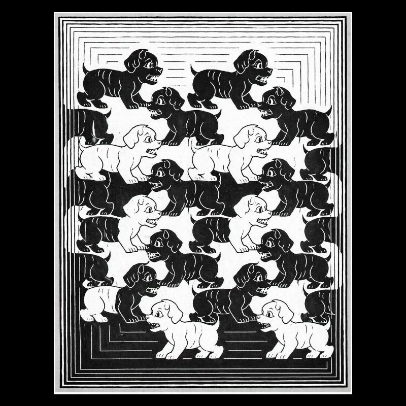 Dachshund Puppies in Monochrome Pattern