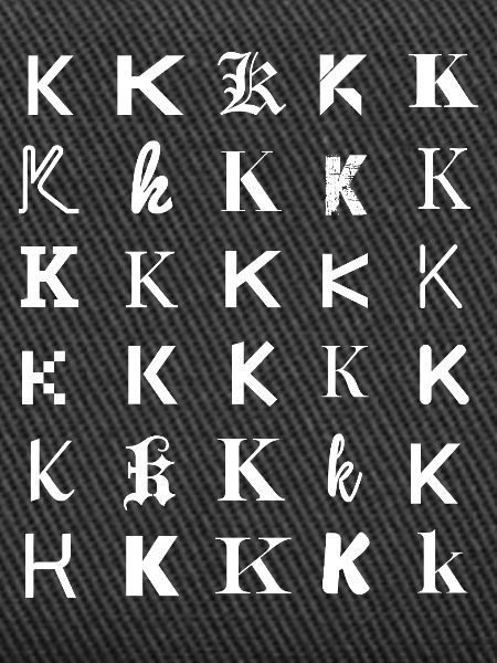 K Monogram Mosaic