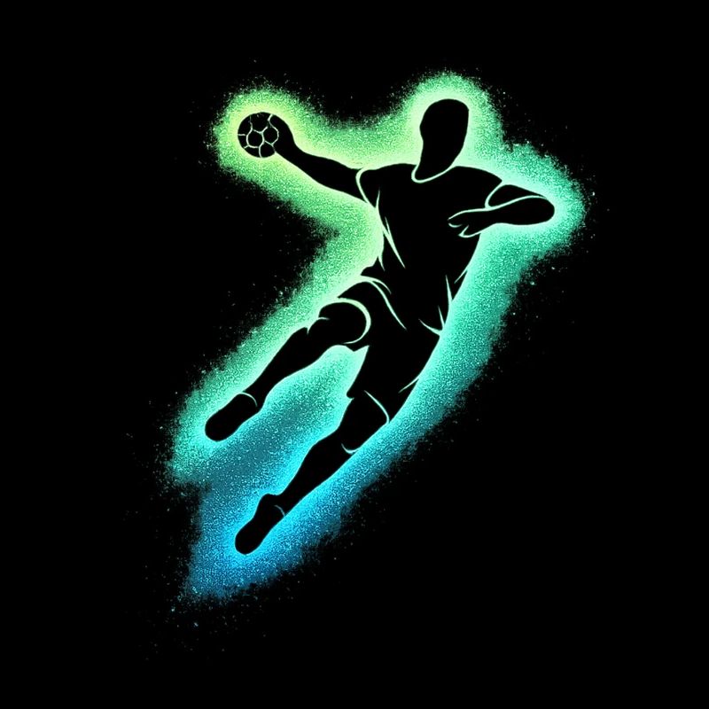 Neon Handball Sprung Silhouette