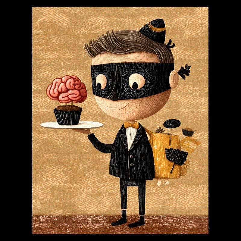 Masked Waiter Brain Pastry