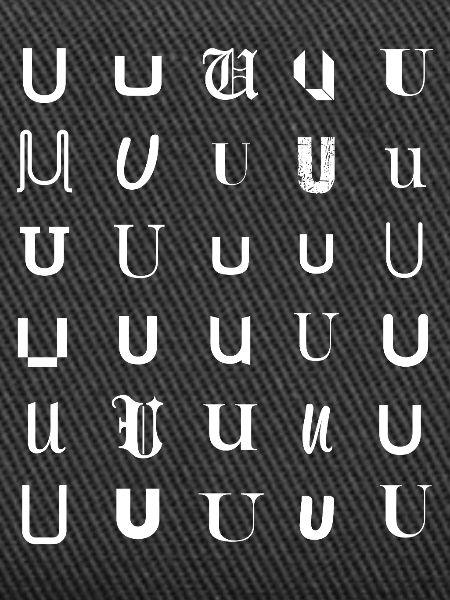 U-Schrift-Mosaikmuster