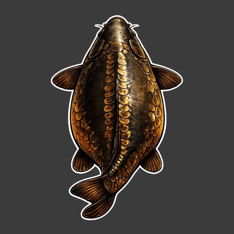 Top View Mirror Carp – Golden Scale Design