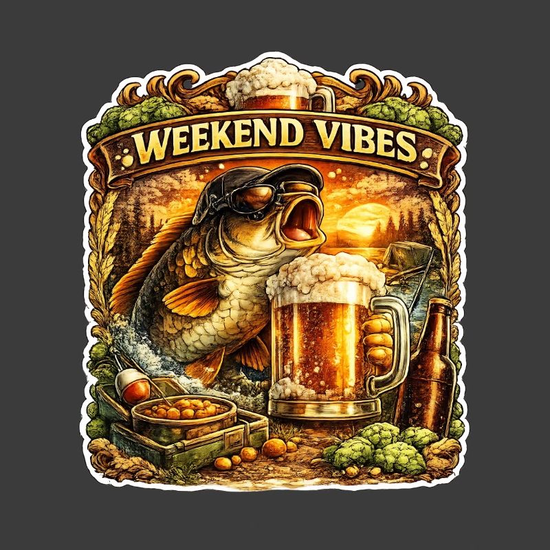 Ambiances du week-end – Drôle de pêche à la carpe Conception de bière