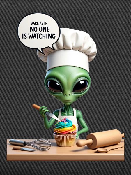 Alien Chef Cupcake