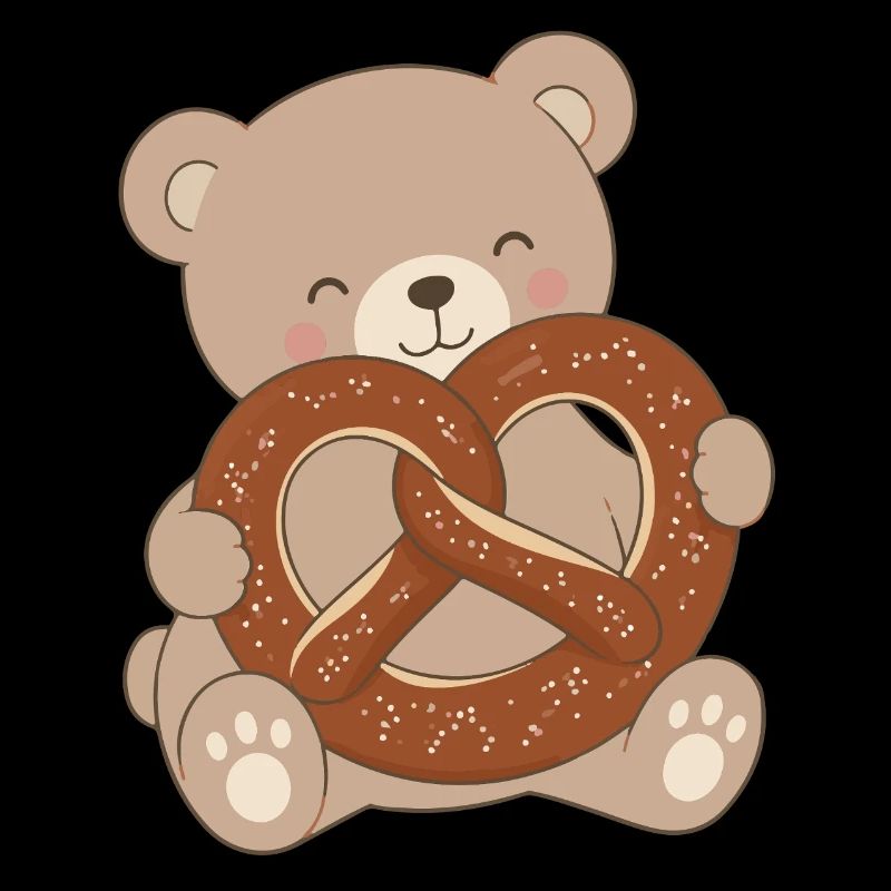 Description de l’ourson mignon avec bretzel