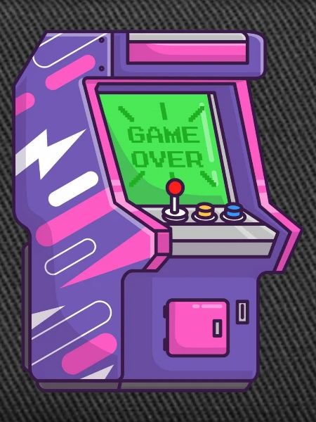 Neon Arcade Game Over