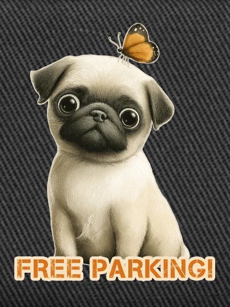Lustiger Mops Free Parking