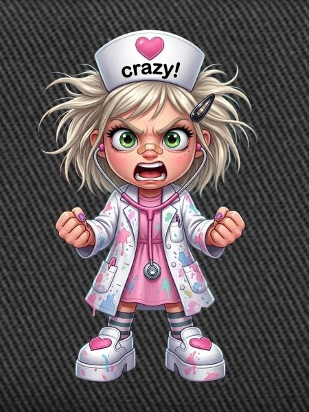 Crazy Nurse Cartoon